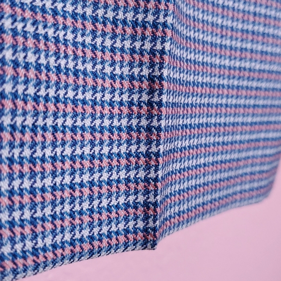 Pendleton Plaid Houndstooth Blue Wool Pants - Picture 10 of 16